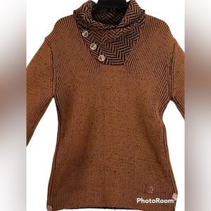 1Ce&Ce: Size XXL Rust & Black HEAVY Sweater. The tag says XXL but more like L